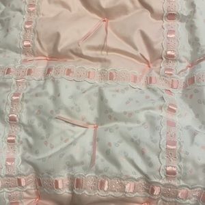 Glenna Jean Crib blanket  matching dust ruffle